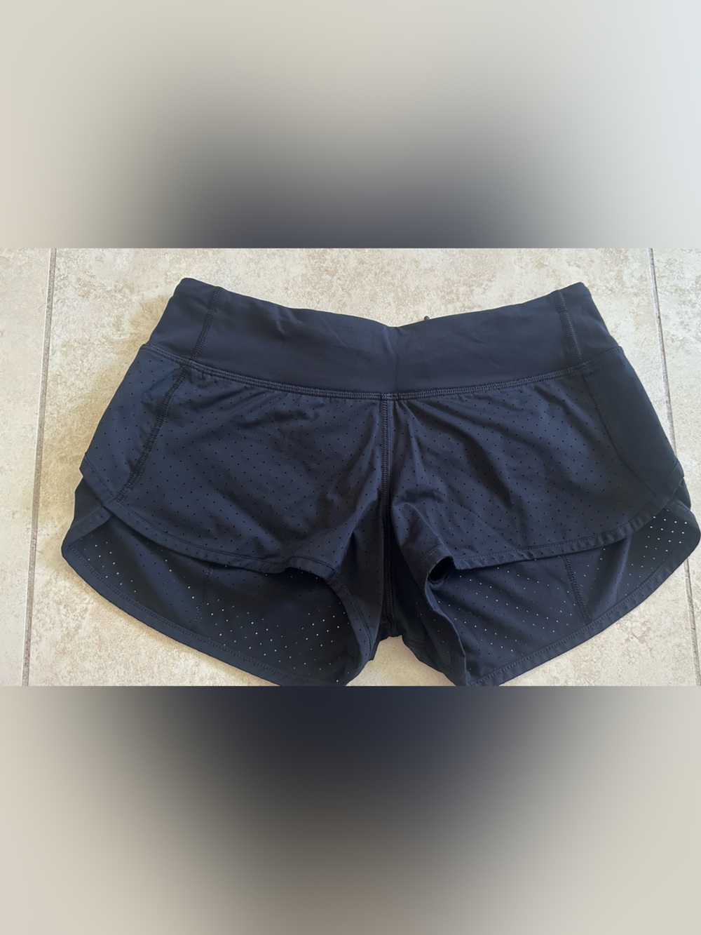 lululemon athletica Black Perforated Athletic Shorts